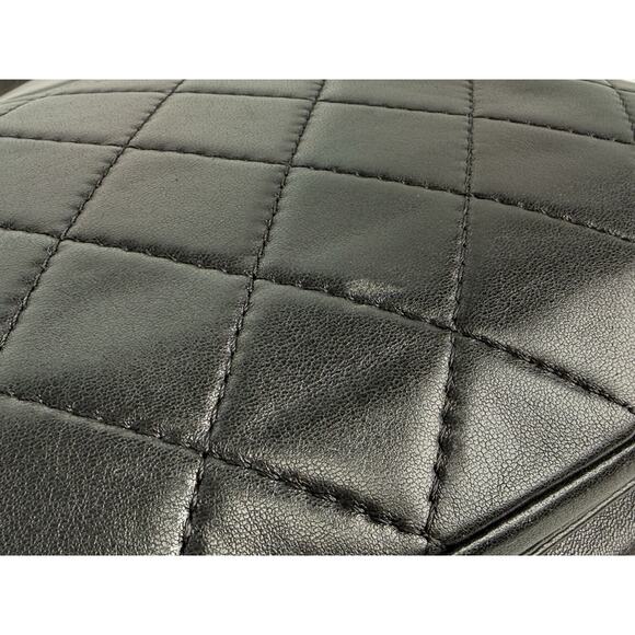 CHANEL Leather Quilted Boy Messenger Bag Black with Silver Hardware B-7 - Picture 13 of 16